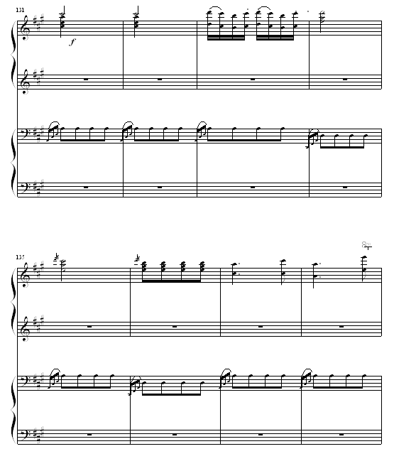 土耳其进行曲四手联弹钢琴曲谱（图20）