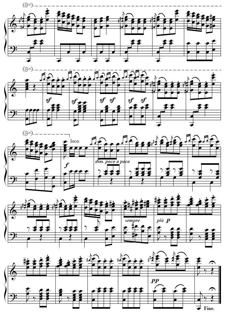 土耳其进行曲 Turkish March钢琴曲谱（图3）