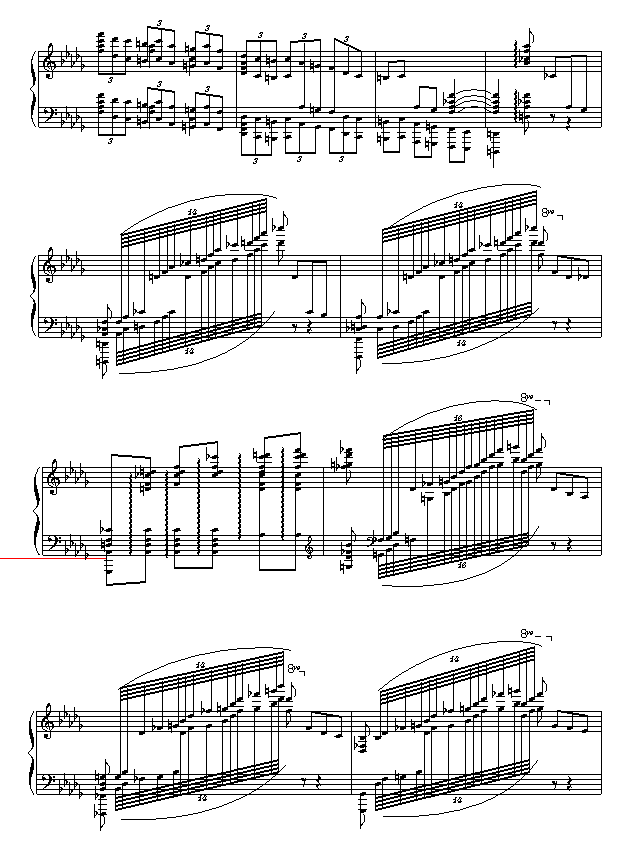 降b小调第一钢琴协奏曲(两架钢琴谱）钢琴曲谱（图3）