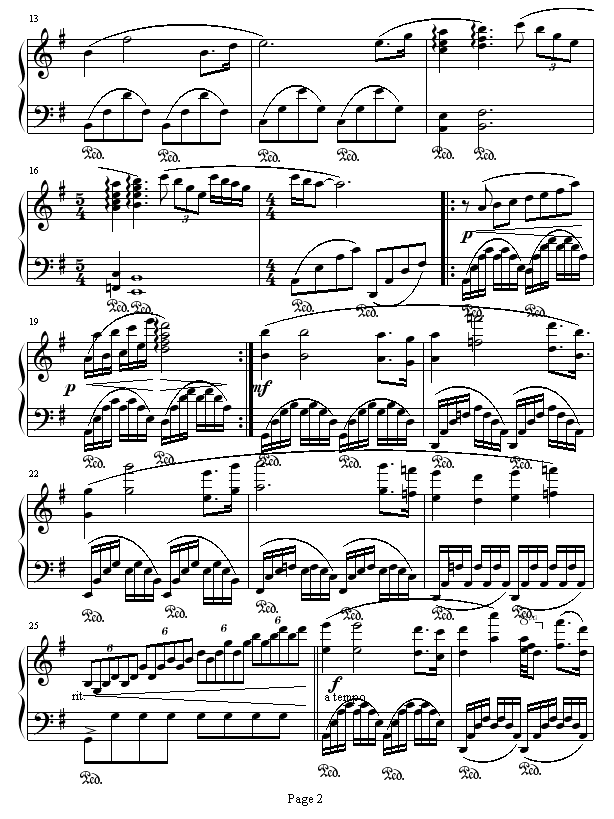 海边的星空钢琴曲谱（图2）