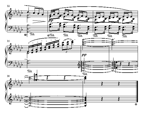亚麻色头发的女孩钢琴曲谱（图3）