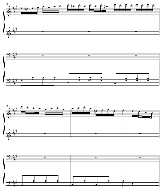 土耳其进行曲四手联弹钢琴曲谱（图8）