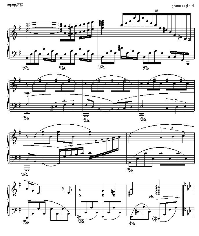 星空的旋律-滴漏钢琴曲谱（图3）