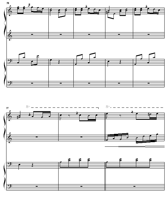 土耳其进行曲四手联弹钢琴曲谱（图14）