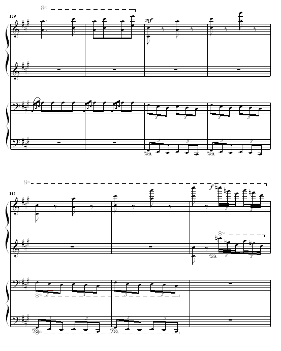 土耳其进行曲四手联弹钢琴曲谱（图21）