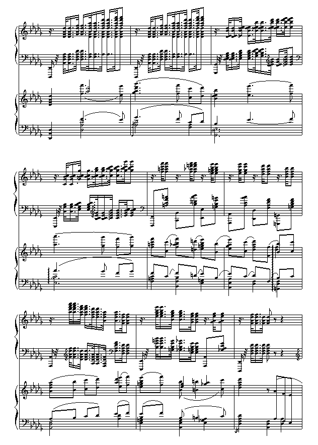 降b小调第一钢琴协奏曲(两架钢琴谱）钢琴曲谱（图6）
