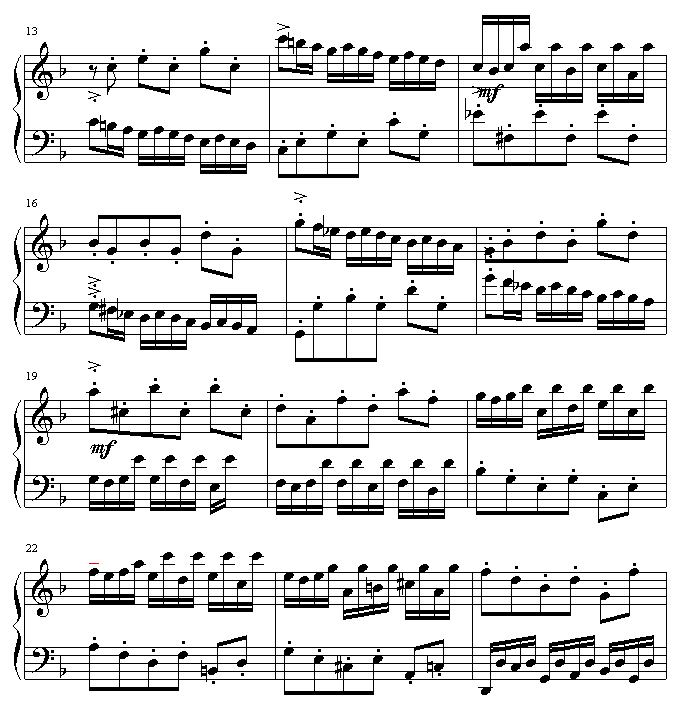 F大调创意曲8钢琴曲谱（图2）