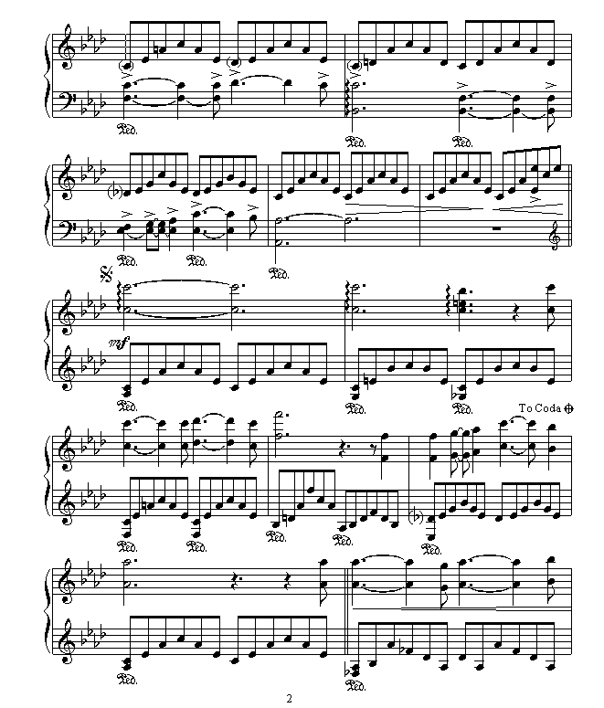 爱之梦钢琴曲谱（图2）