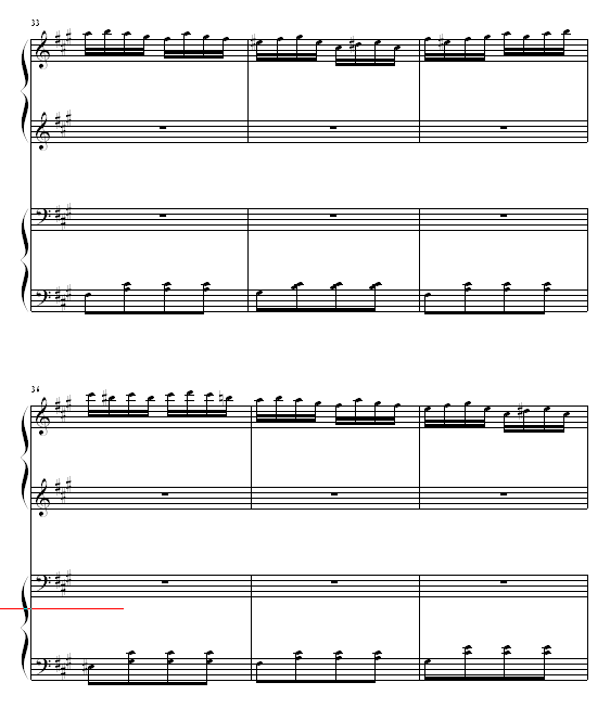 土耳其进行曲四手联弹钢琴曲谱（图5）