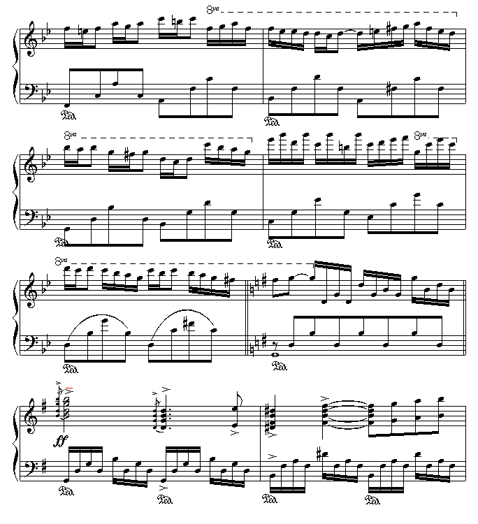 星空的旋律-滴漏钢琴曲谱（图5）
