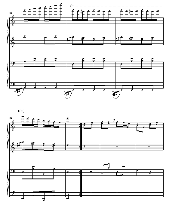 土耳其进行曲四手联弹钢琴曲谱（图13）