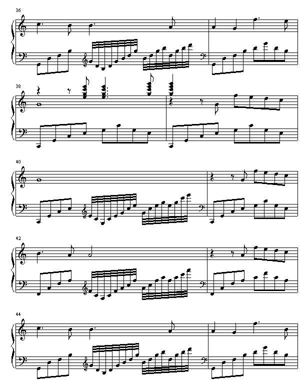 罗曼史钢琴曲谱（图3）