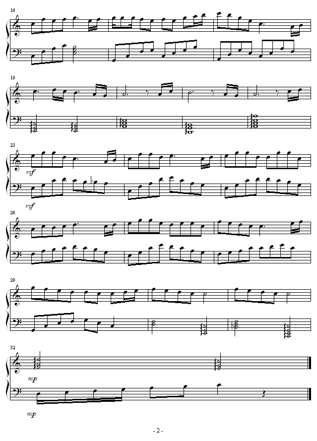夜晚的星星钢琴曲谱（图2）
