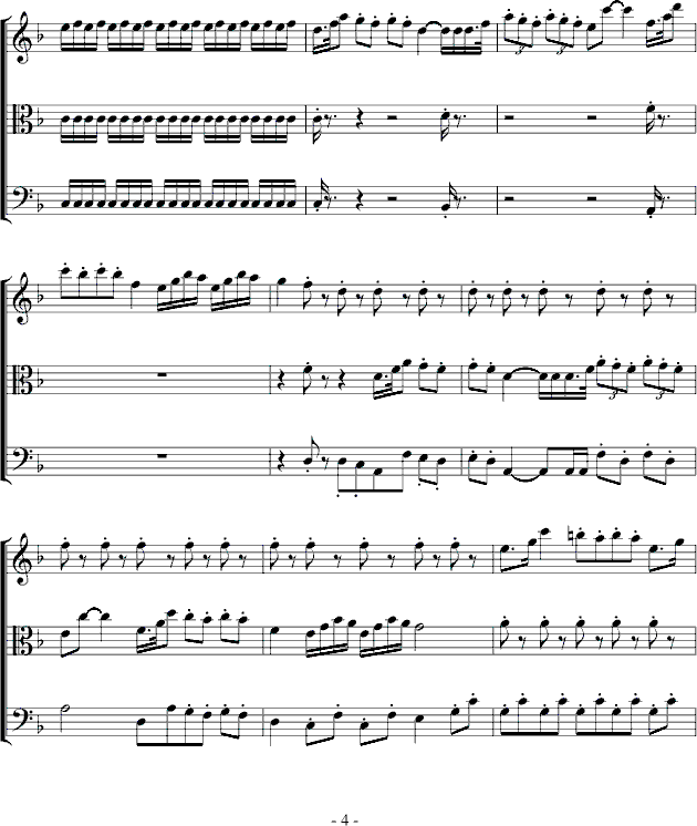 F大调弦乐小品钢琴曲谱（图4）