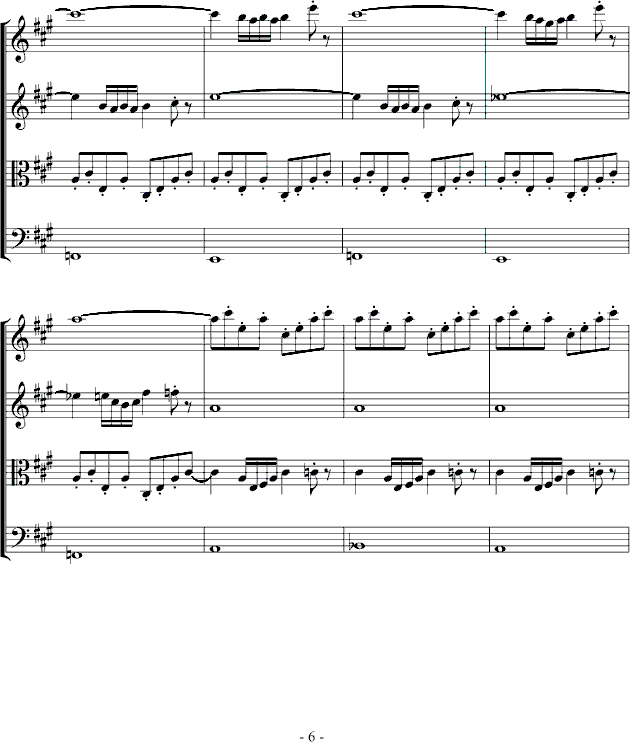 A大调晨歌钢琴曲谱（图6）