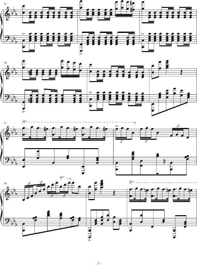c小调波兰舞曲钢琴曲谱（图7）