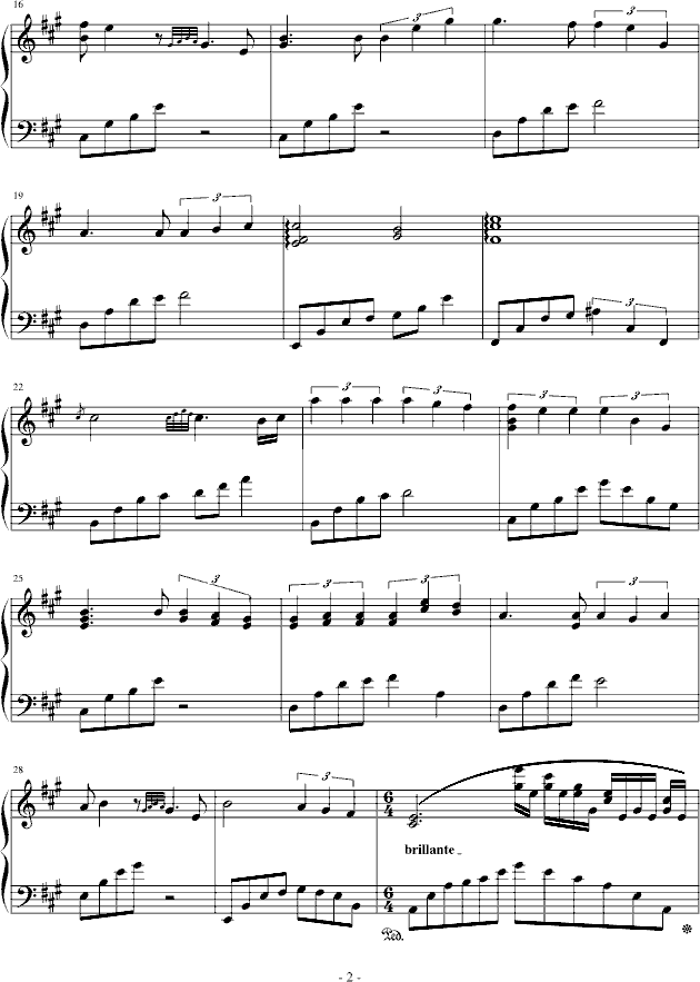 幻想曲第五章(永恒)钢琴曲谱（图2）