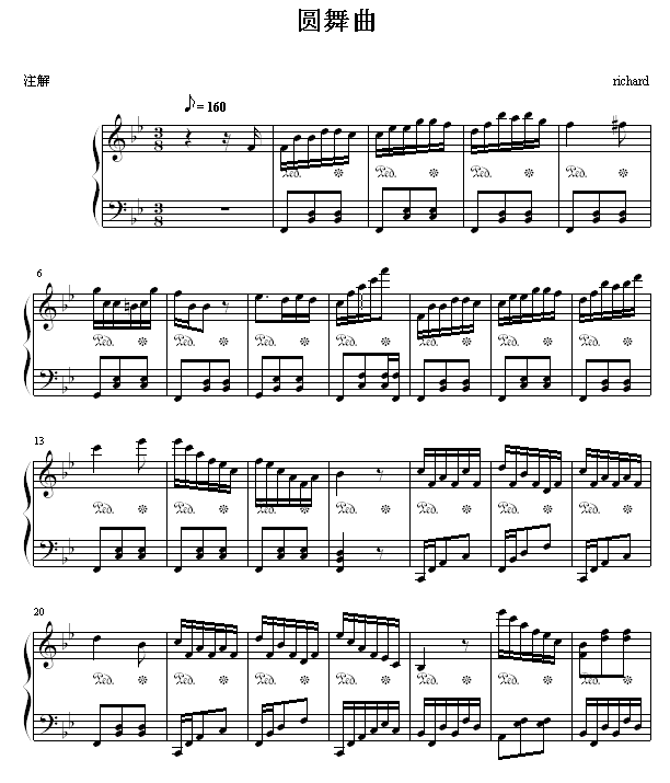 圆舞曲钢琴曲谱（图1）