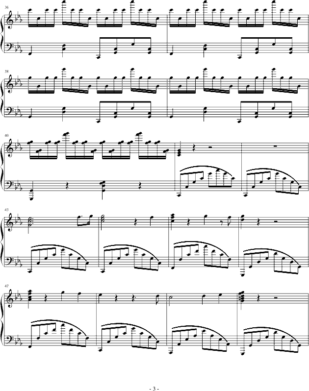 伤钢琴曲谱（图3）
