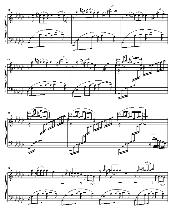 水黯风竹钢琴曲谱（图4）