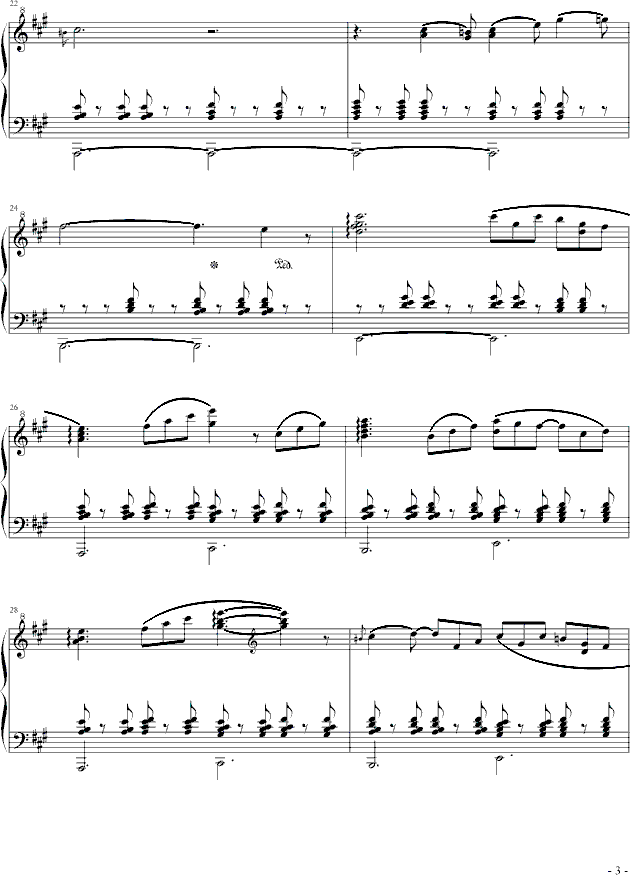 月光下的双人舞钢琴曲谱（图3）