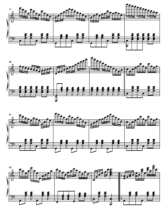 狂欢圆舞曲钢琴曲谱（图3）