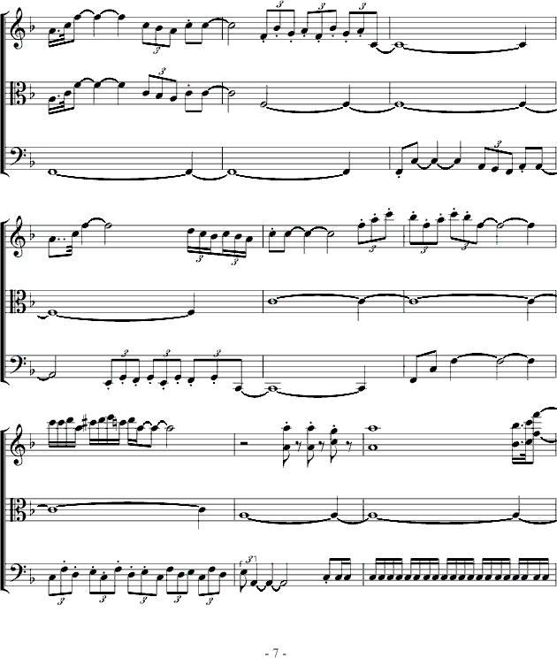 F大调弦乐小品钢琴曲谱（图7）
