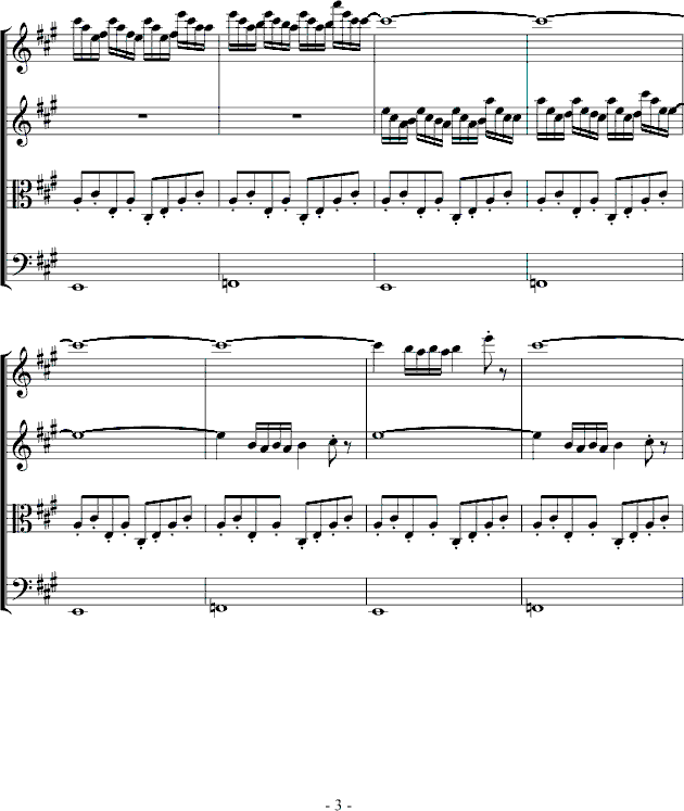A大调晨歌钢琴曲谱（图3）