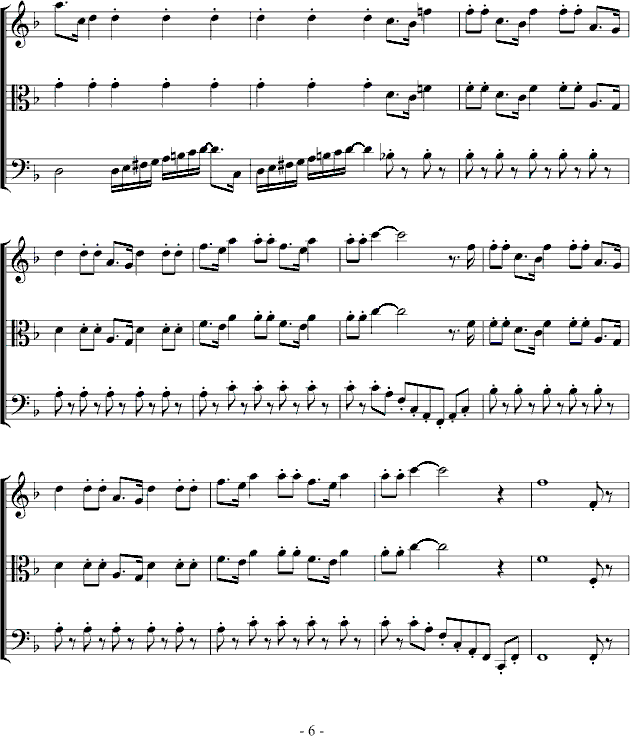 F大调弦乐小品钢琴曲谱（图6）
