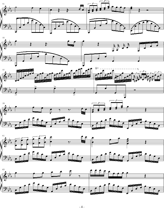伤钢琴曲谱（图4）