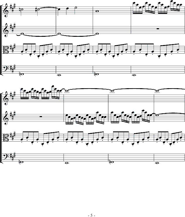 A大调晨歌钢琴曲谱（图5）