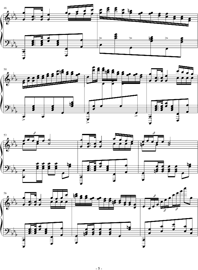 c小调波兰舞曲钢琴曲谱（图5）