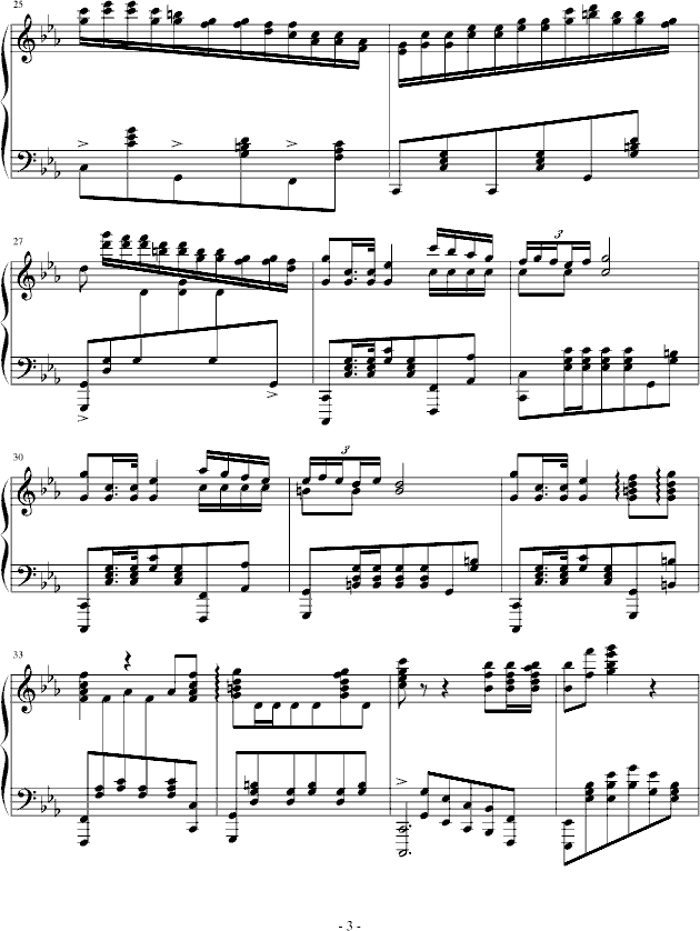 c小调波兰舞曲钢琴曲谱（图3）