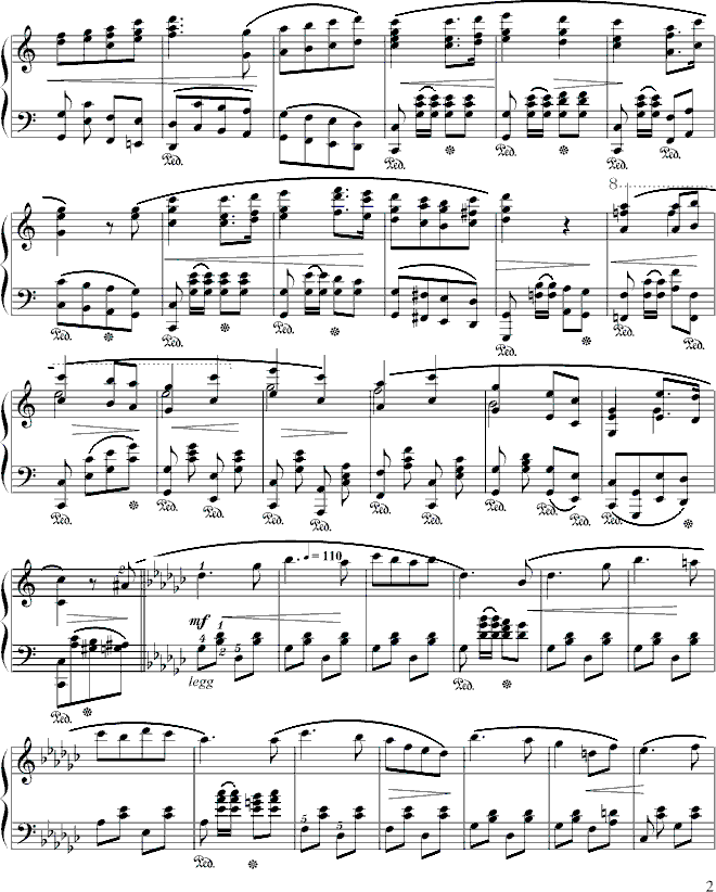 进行曲钢琴曲谱（图2）