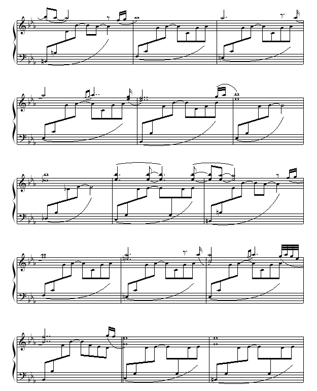 月光下的思念钢琴曲谱（图2）