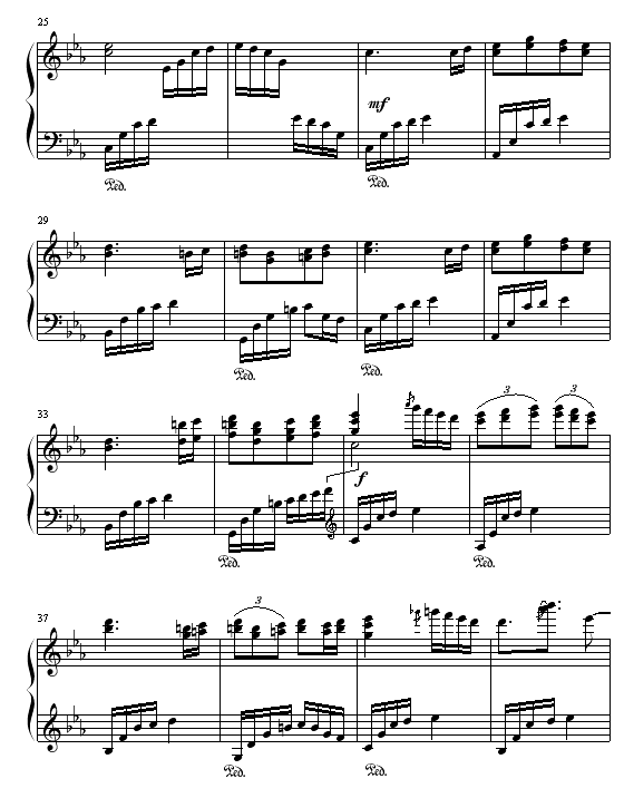 来自密境（初雪的喜悦）钢琴曲谱（图3）