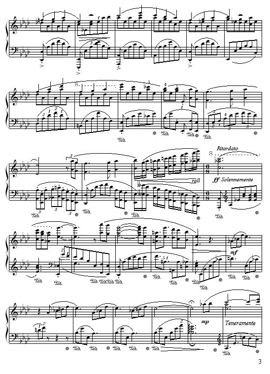 落叶的梦第二首钢琴曲谱（图3）