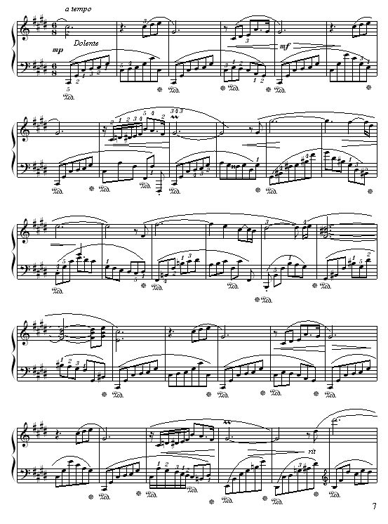 落叶的梦第二首钢琴曲谱（图7）