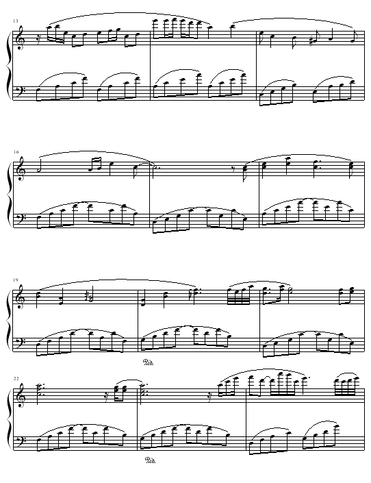 幽静田野钢琴曲谱（图2）