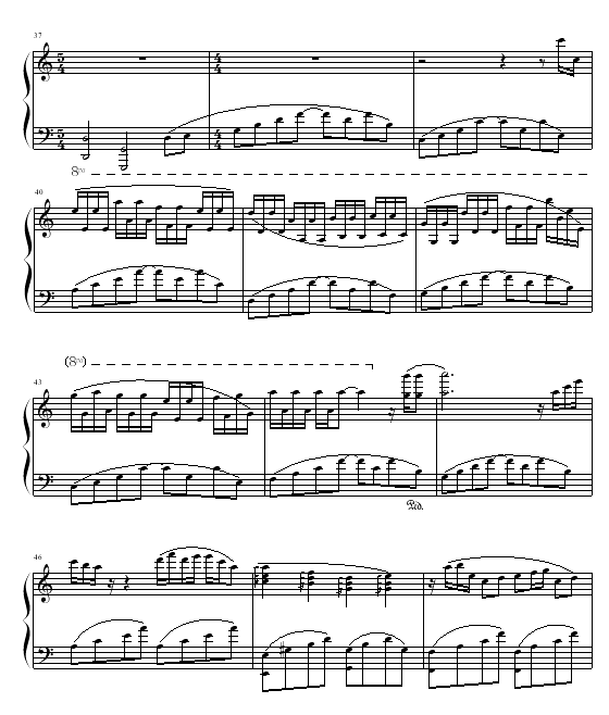 幽静田野钢琴曲谱（图4）