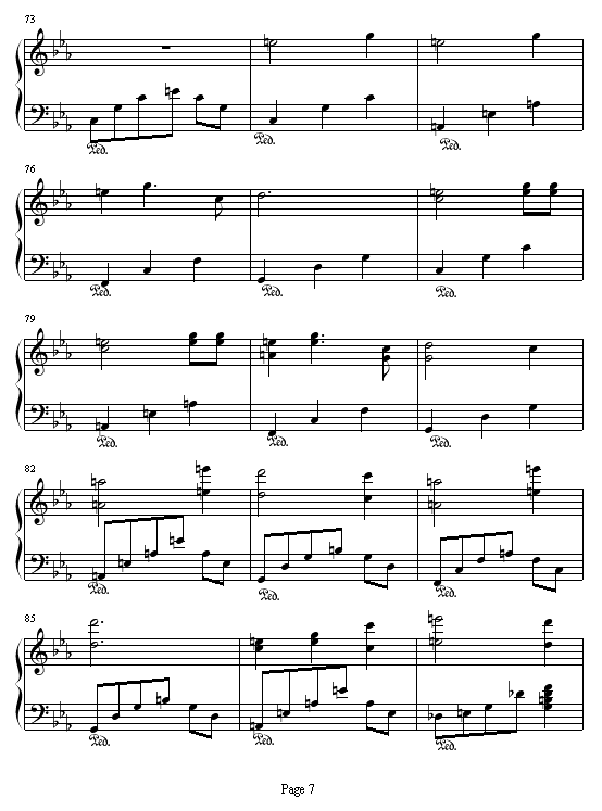 缘钢琴曲谱（图7）