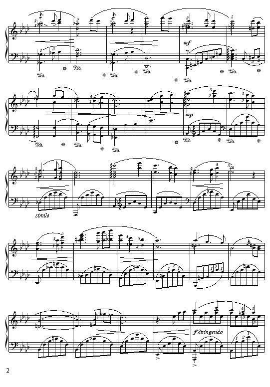 落叶的梦第二首钢琴曲谱（图2）