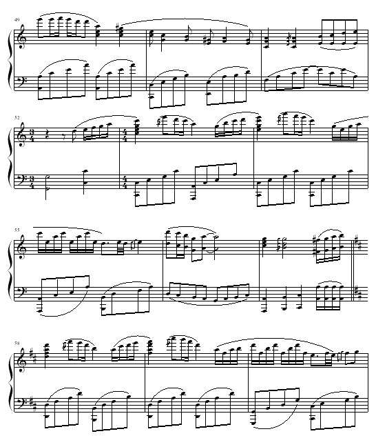 幽静田野钢琴曲谱（图5）