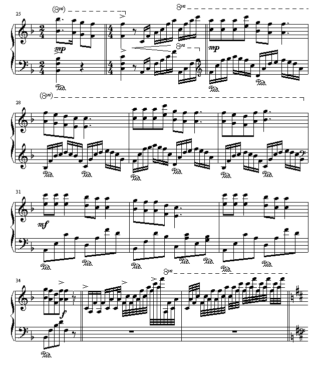 梦中的你钢琴曲谱（图3）