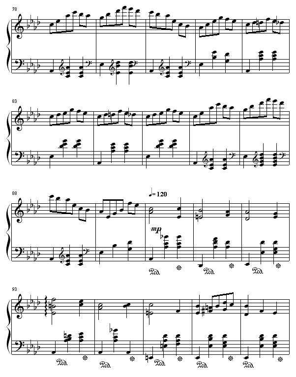 热情华尔滋钢琴曲谱（图5）