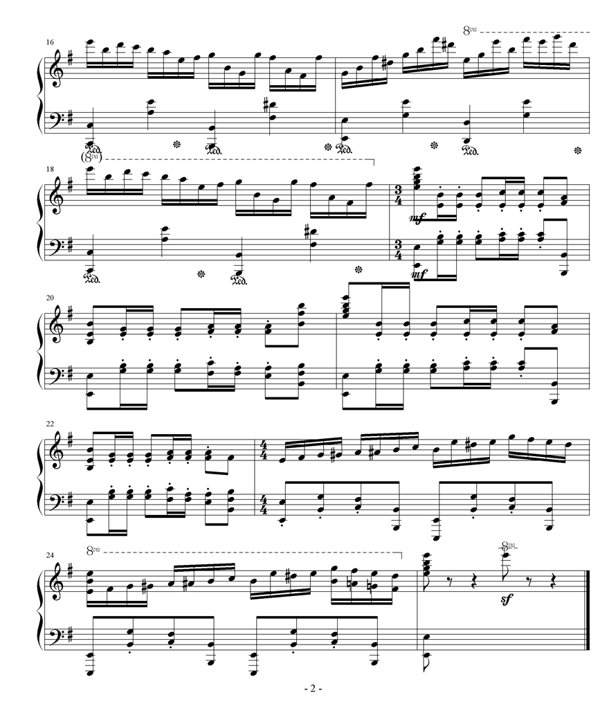 《不能说的秘密》小雨的SECRET钢琴曲谱（图2）