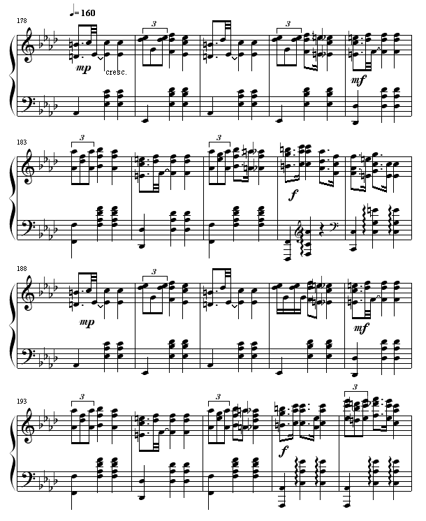 热情华尔滋钢琴曲谱（图10）