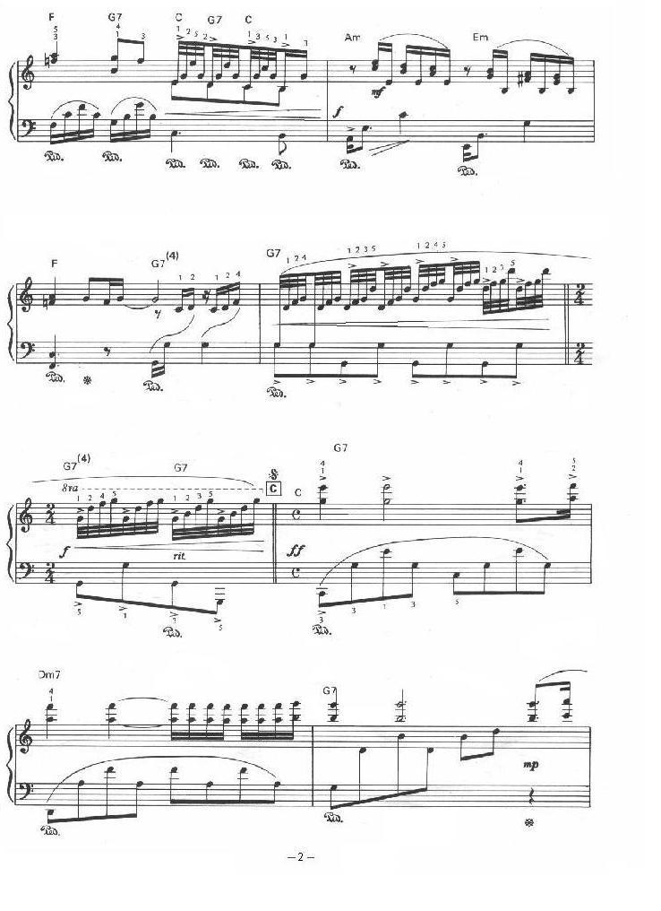 水边的阿蒂丽娜钢琴曲谱（图2）