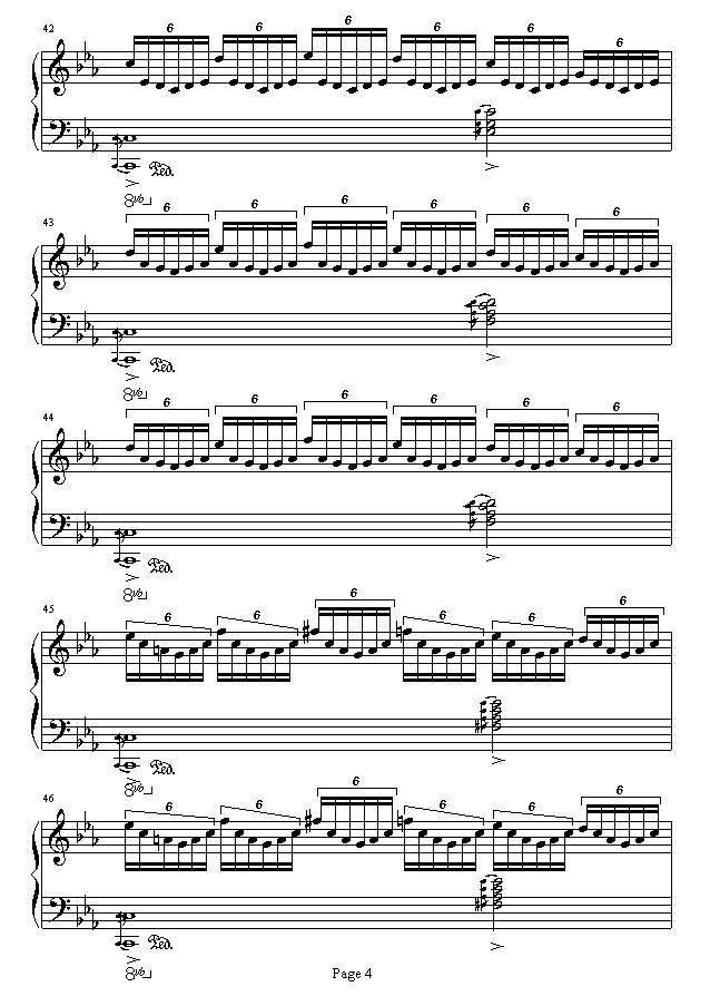 沉思-原创钢琴曲-为失恋而作钢琴曲谱（图4）