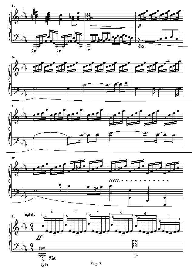 沉思-原创钢琴曲-为失恋而作钢琴曲谱（图3）